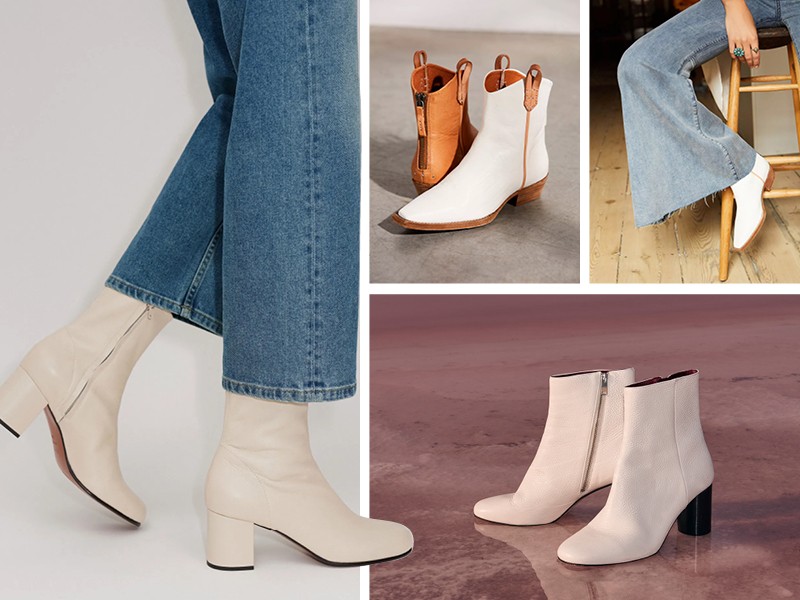 Style white hot sale ankle boots